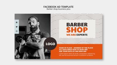 Barber Shop Facebook Ad Design Template – Free Download