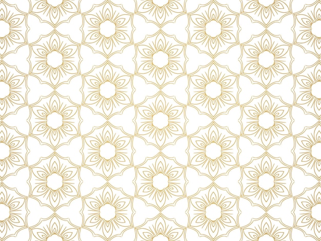 Luxurious Floral Pattern in Shiny Golden Design on White Background – Free Stock Photo Download