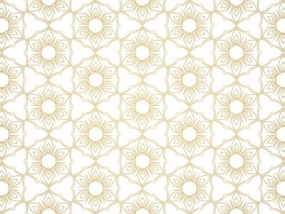 Luxurious Floral Pattern in Shiny Golden Design on White Background – Free Stock Photo Download