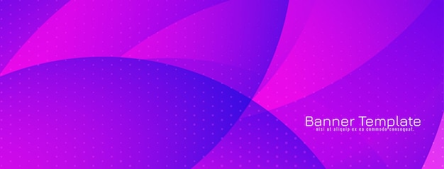 Decorative Banner with Modern Violet Color Wave – Free Download