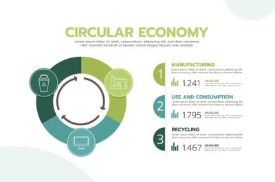 Flat Design Circular Economy Infographic for Free Download