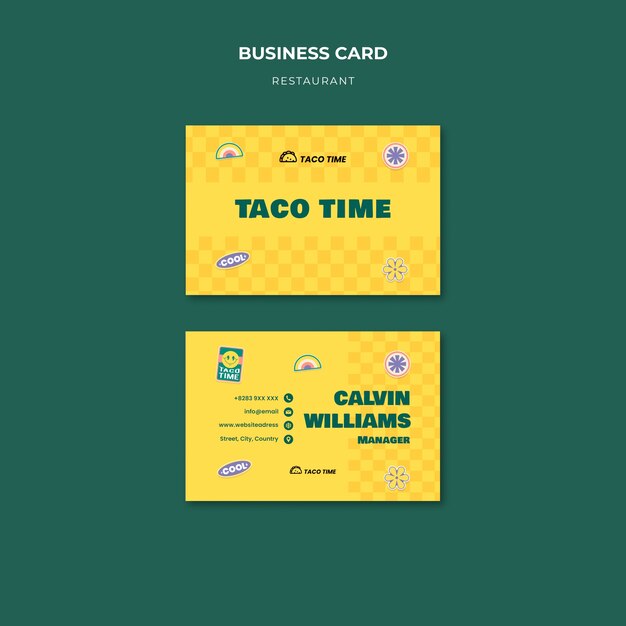 Delicious Food Restaurant Business Card – Free Download