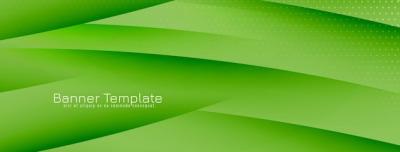 Green Color Abstract Wave Business Banner Design Vector – Free Download