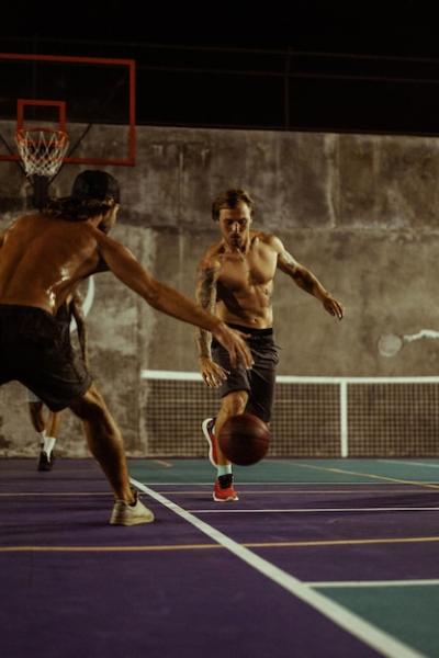 Young Men Playing Basketball in the Street – Download Free Stock Photo