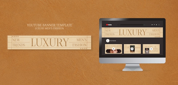 Luxury Menâs Fashion YouTube Banner – Free Download