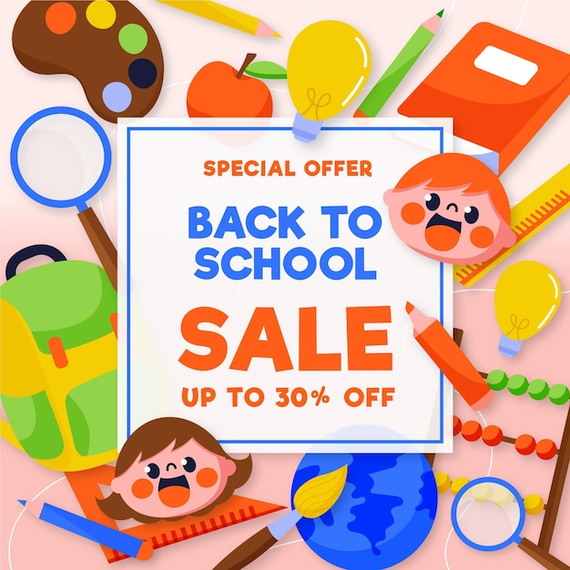 Back to School Sale Hand-Drawn Concept – Free Stock Photo for Download