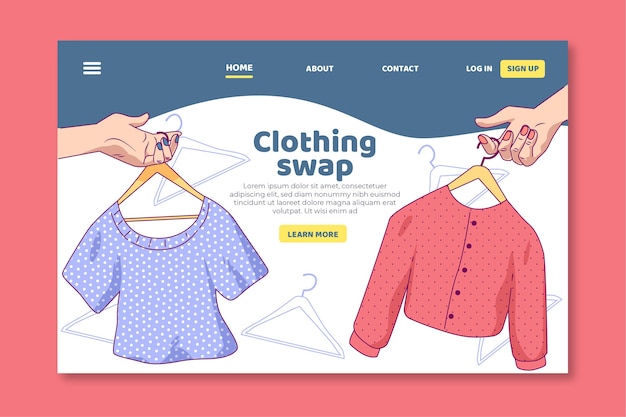 Clothing Swap Landing Page Template – Free Download