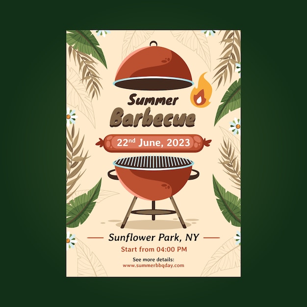 Hand Drawn Summer BBQ Invitation – Free Stock Photo for Download