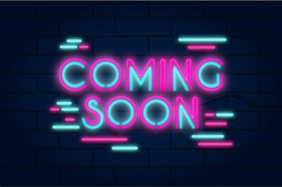 Colorful Neon Coming Soon Wallpaper – Free Download