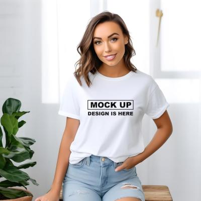 Girl T-shirt Mockup, Sweatshirt Mockup, and Apparel Mockup PSD – Free Download