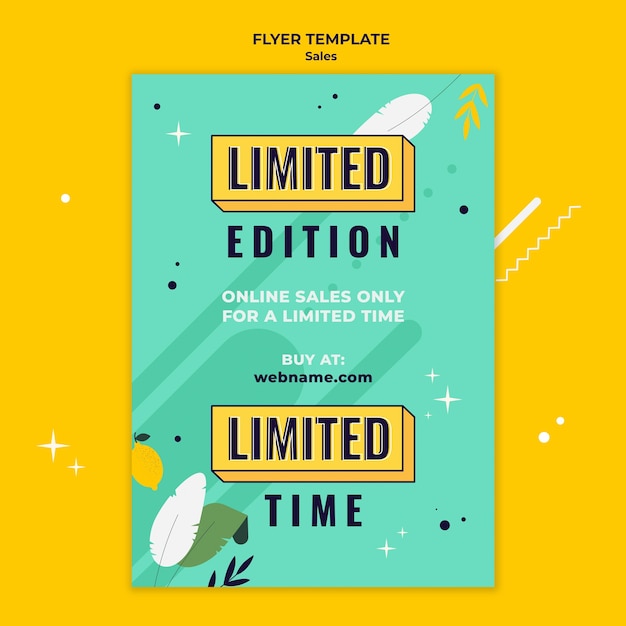 Brightly Colored Sales Flyer Template – Free Download