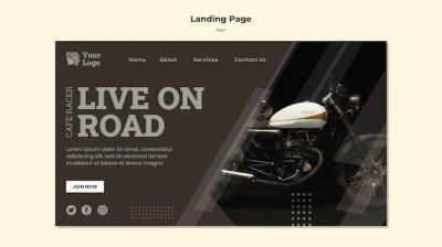 Rider Concept Landing Page Template – Free Download