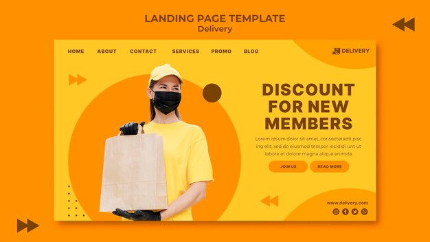 Delivery Landing Page Template – Free Download