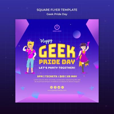 Celebrating Geek Pride Day: Dance-themed Flyer Template – Free Download