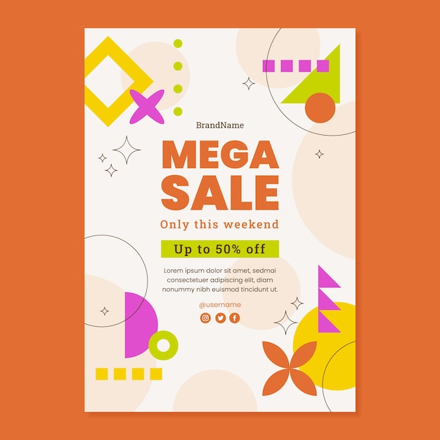 Abstract Shapes Poster Template – Free to Download