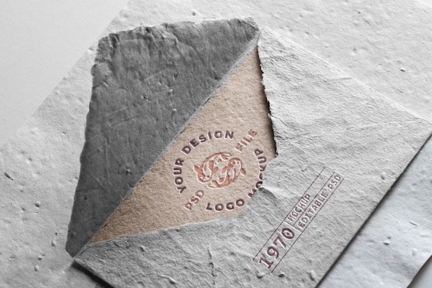 Logo Presentation on Paper Texture Mockup – Free Download