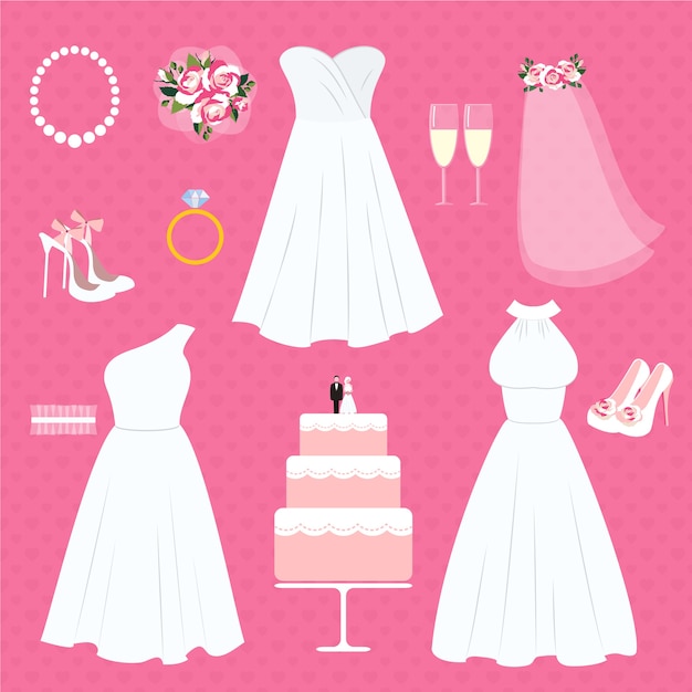 Wedding Elements and Bride Accessories – Free Download