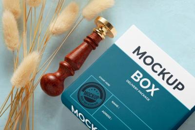 Stamp on a Box Mockup Design – Free Download