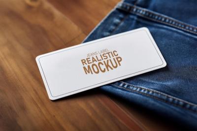 Jeans Label Tag Mockup – Free Download