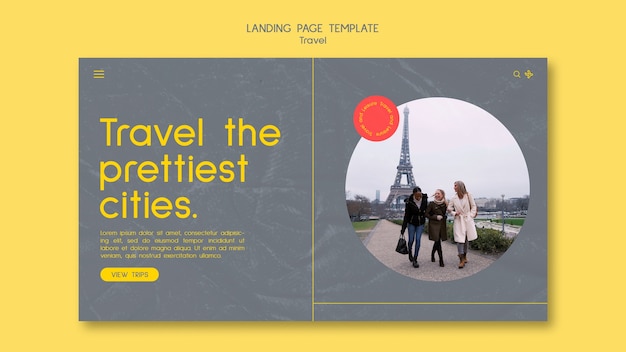 Travel Destination Landing Page Template – Free Download