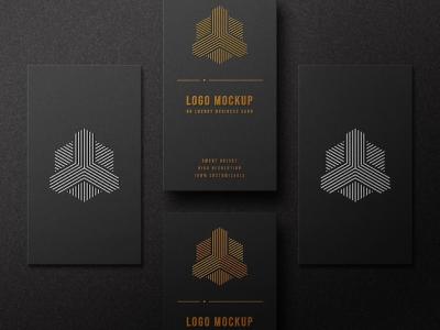 Luxury Logo Mockup on Business Card Featuring Gold and Silver Effect – Free Download