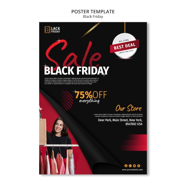 Black Friday Concept Poster Template – Free Download