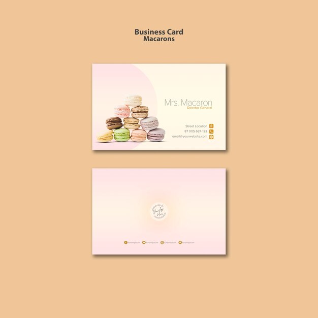 Macarons Business Card Template – Free Download