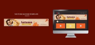 Autumn Season YouTube Banner Template – Free Download