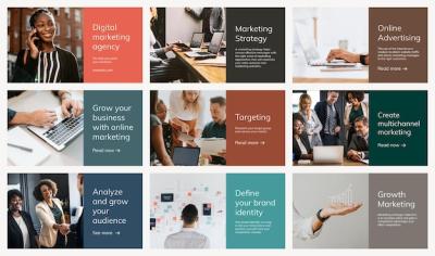 Digital Marketing Templates PSD Business Presentation Set – Free Download