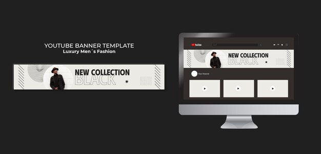 Luxury Men’s Fashion YouTube Banner Template – Download Free Stock Photo