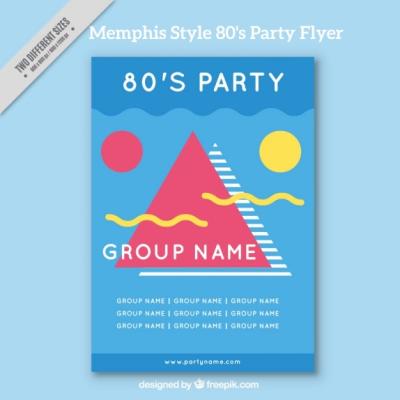 Eighties Modern Brochure in Abstract Style – Free Download