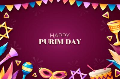 Gradient Background for Purim Holiday Celebration – Free Download