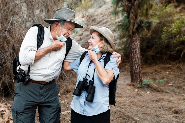 Happy Senior Couple Traveling During the New Normal – Free Stock Photo for Download