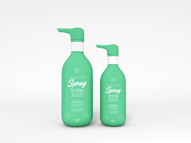 Glossy Cosmetic Spray Bottle Packaging Mockup – Free Download