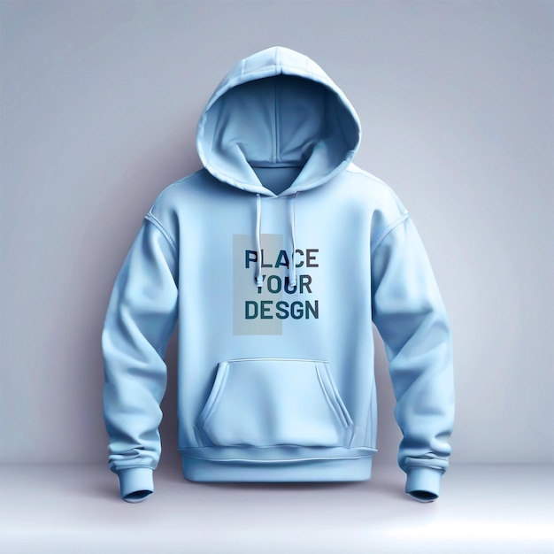 Realistic Fashion Hoodie Sweatshirt Mockup Design Template – Free Download