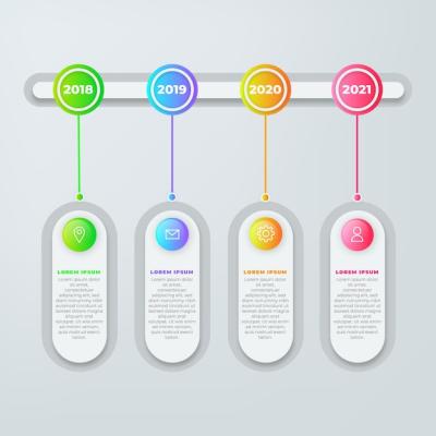 Timeline Gradient Infographic Template – Free Download