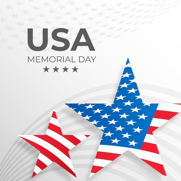 Gradient USA Memorial Day Illustration – Free Download