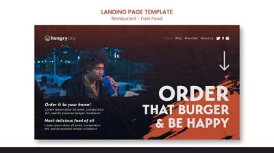 Restaurant Landing Page Template Design – Free to Download