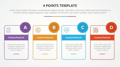 4 Points Stage Template Infographic for Slide Presentations – Free Download