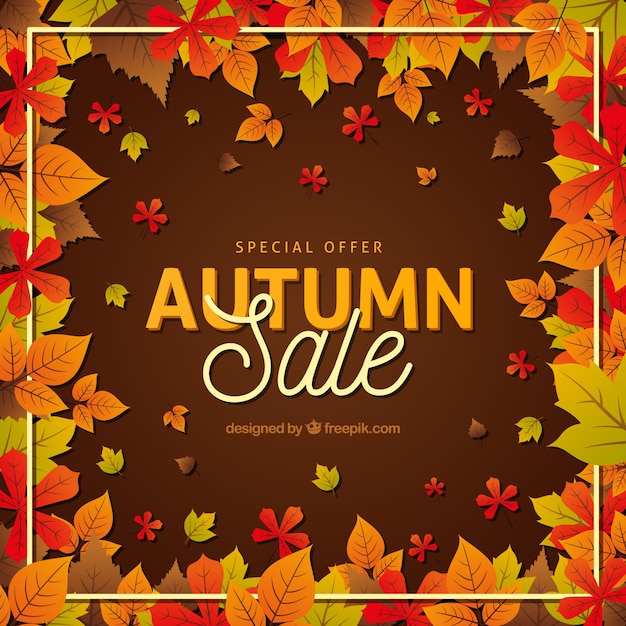 Modern Autumnal Sale Composition – Free Download