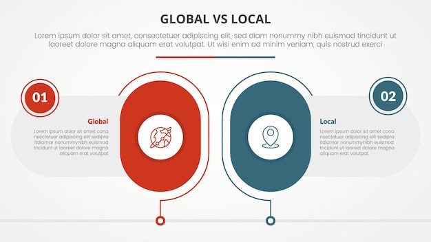 Global vs Local Comparison Infographic Concept for Slide Presentations – Free Download