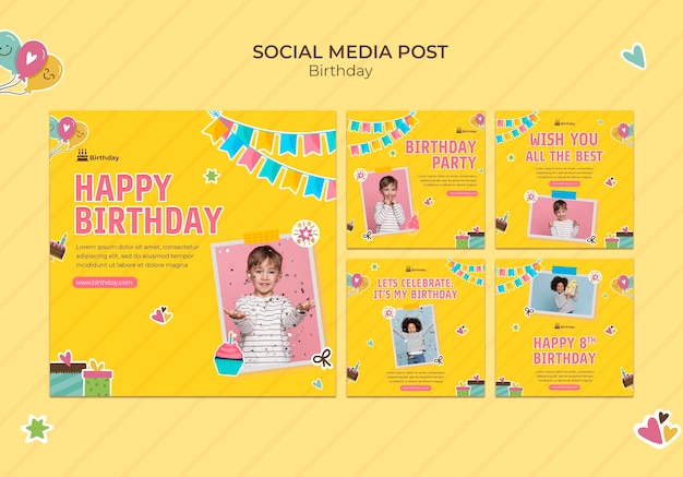 Happy Birthday Social Media Post – Free Download