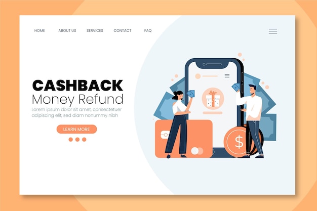 Cashback Concept Vector Template – Free Download