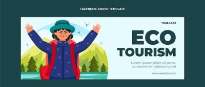 Hand Drawn Ecotourism Facebook Cover – Free Download