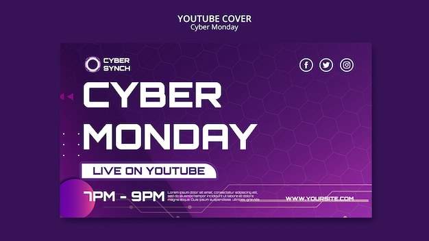 Cyber Monday YouTube Cover Template – Free to Download