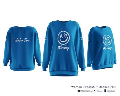 Women Sweatshirt Mockup PSD – Free Download