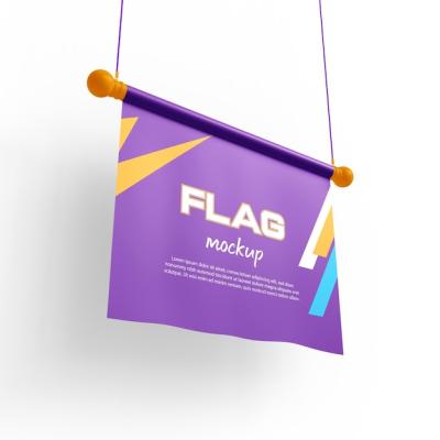 Hanging Flag Mockup PSD – Free Download