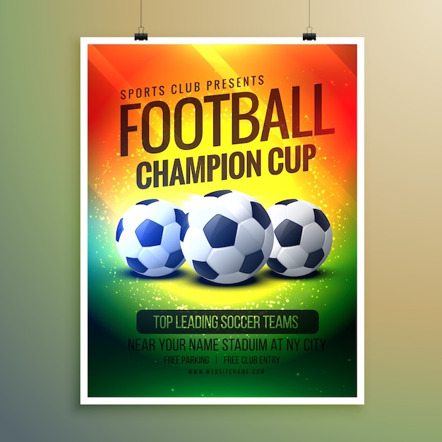 Soccer Ball Poster Design – Free Download, Download Free Stock Photo