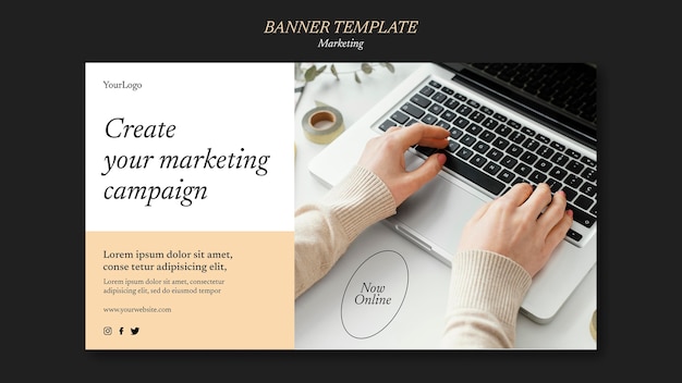 Marketing Campaign Banner Template for Free Download