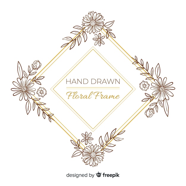 Floral Frame Vector Template – Free Download